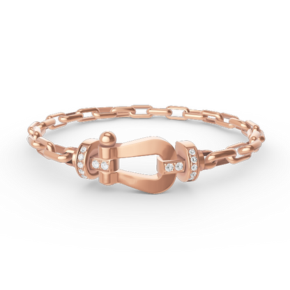 [Panda Jewelry]FORCE LARGE HORSESHOE CLASP  METAL BRACELET