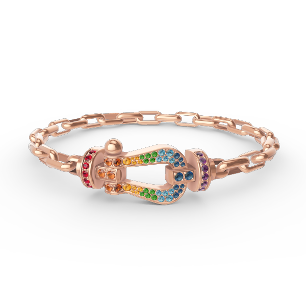 [Panda Jewelry]FORCE LARGE HORSESHOE CLASP  METAL BRACELET