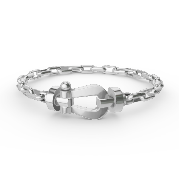 [Panda Jewelry]FORCE LARGE HORSESHOE CLASP  METAL BRACELET