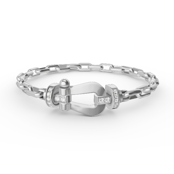 [Panda Jewelry]FORCE LARGE HORSESHOE CLASP  METAL BRACELET