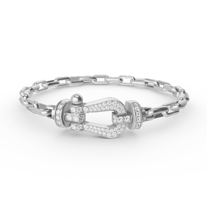 [Panda Jewelry]FORCE LARGE HORSESHOE CLASP  METAL BRACELET