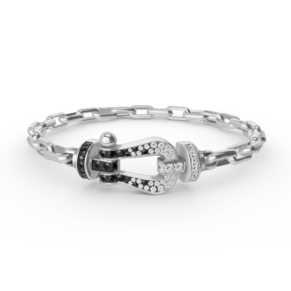 [Panda Jewelry]FORCE LARGE HORSESHOE CLASP  METAL BRACELET