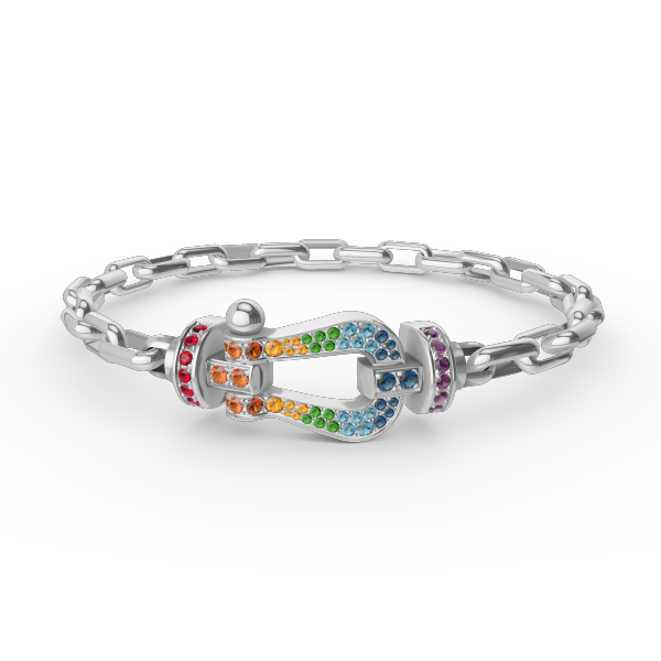 [Panda Jewelry]FORCE LARGE HORSESHOE CLASP  METAL BRACELET