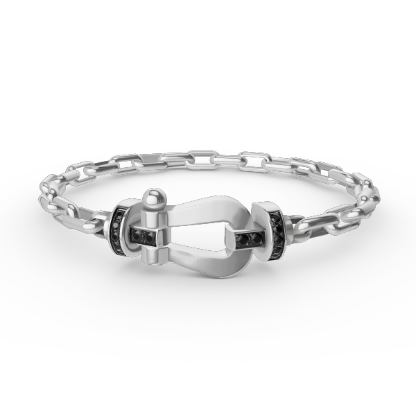 [Panda Jewelry]FORCE LARGE HORSESHOE CLASP  METAL BRACELET