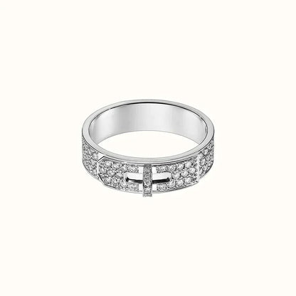 [Panda Jewelry]KELLY SILVER DIAMOND RING
