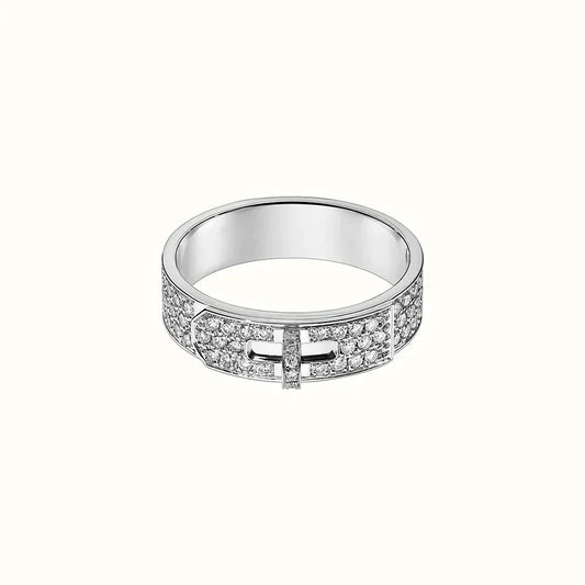 [Panda Jewelry]KELLY SILVER DIAMOND RING