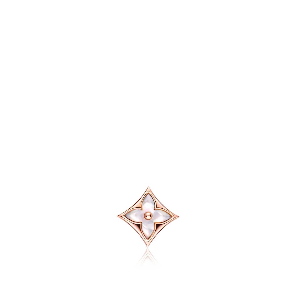 [Panda Jewelry]STAR MOP PINK GOLD EARRINGS