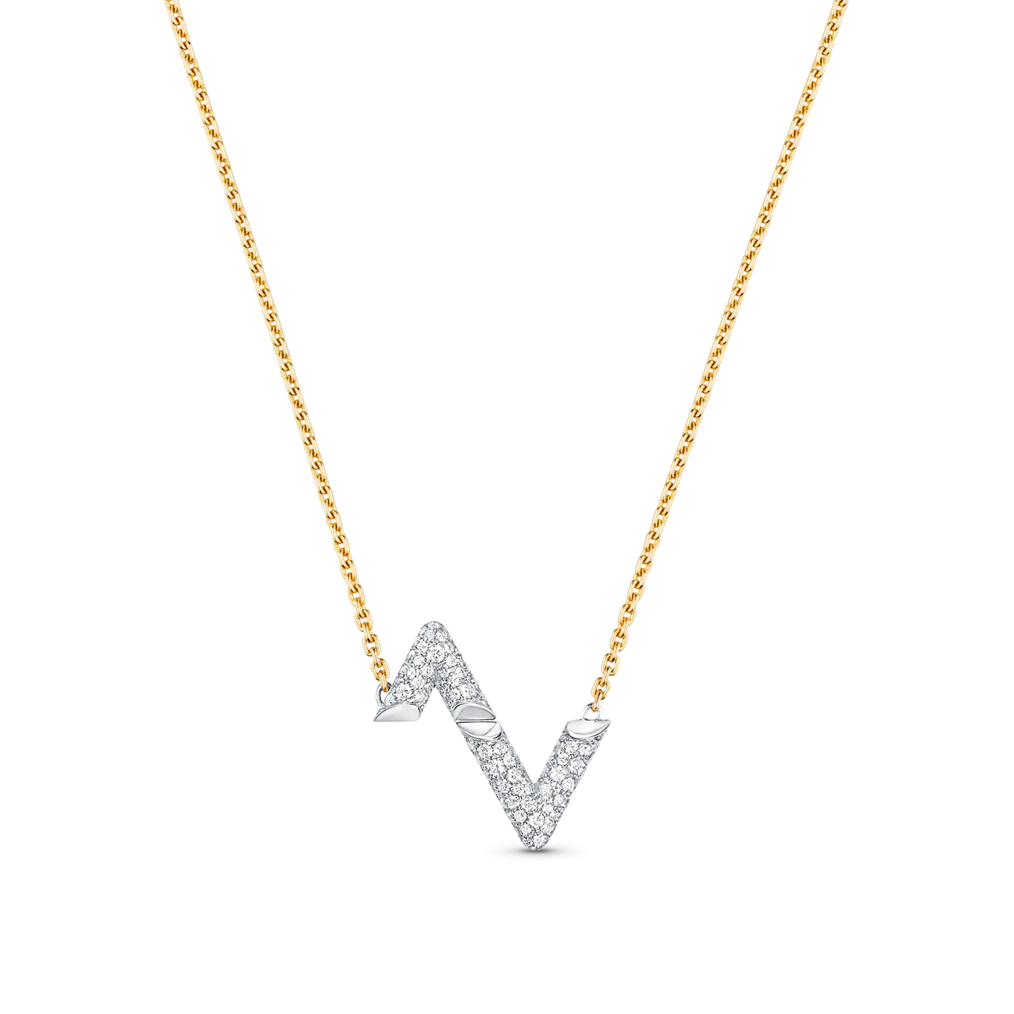 [Panda Jewelry]VOLT SILVER DIAMOND PEDANT NECKLACE