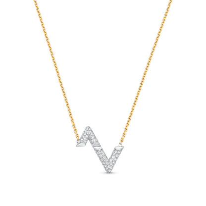 [Panda Jewelry]VOLT SILVER DIAMOND PEDANT NECKLACE
