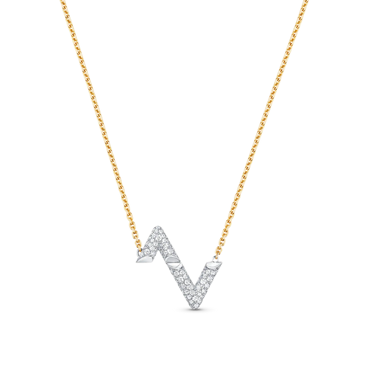 [Panda Jewelry]VOLT SILVER DIAMOND PEDANT NECKLACE