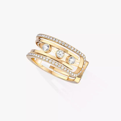 [Panda Jewelry]Move 10th Diamond Ring in Gold