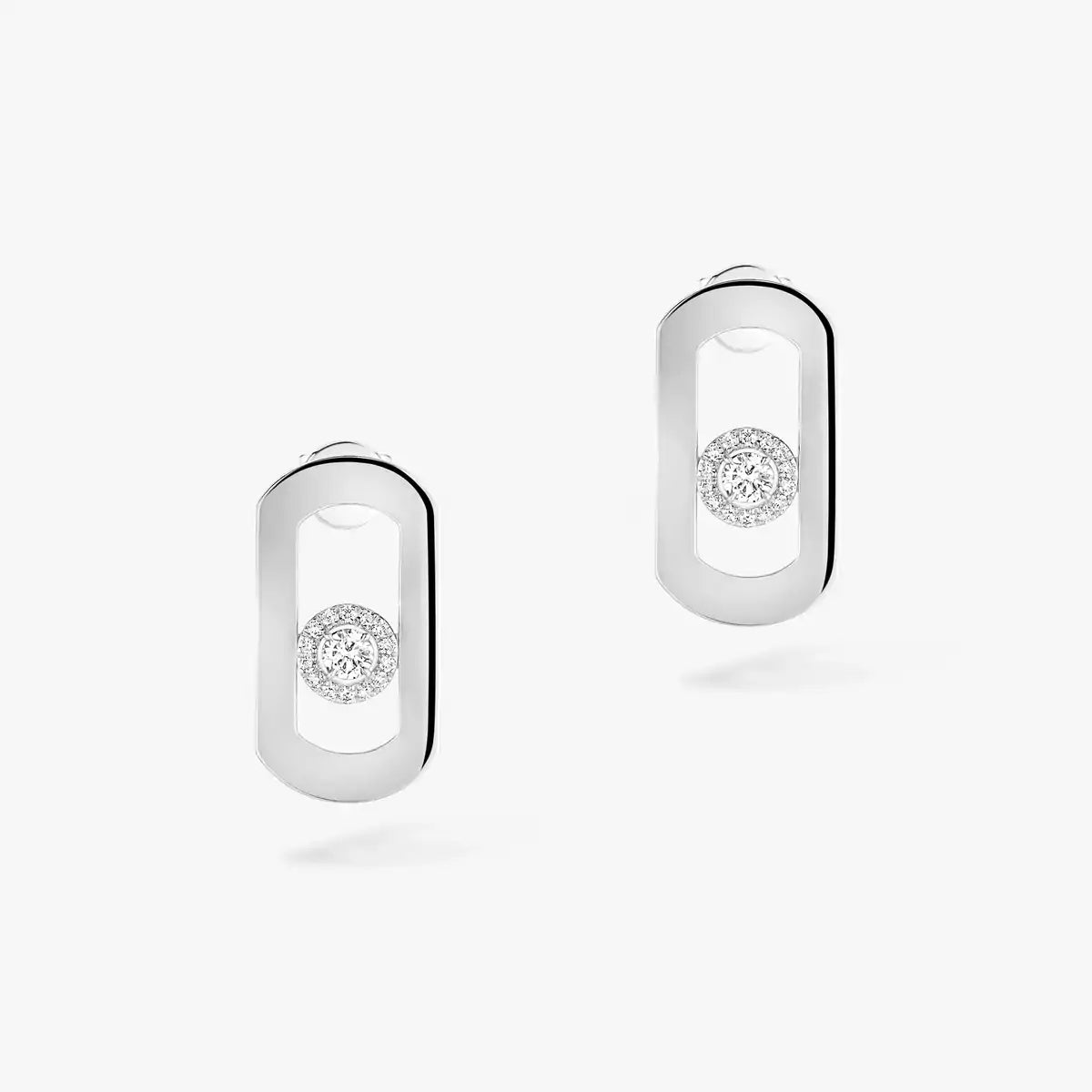 [Panda Jewelry]So Move Diamond Earrings in Yellow Gold