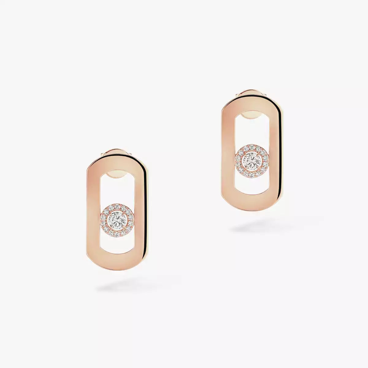 [Panda Jewelry]So Move Diamond Earrings in Yellow Gold