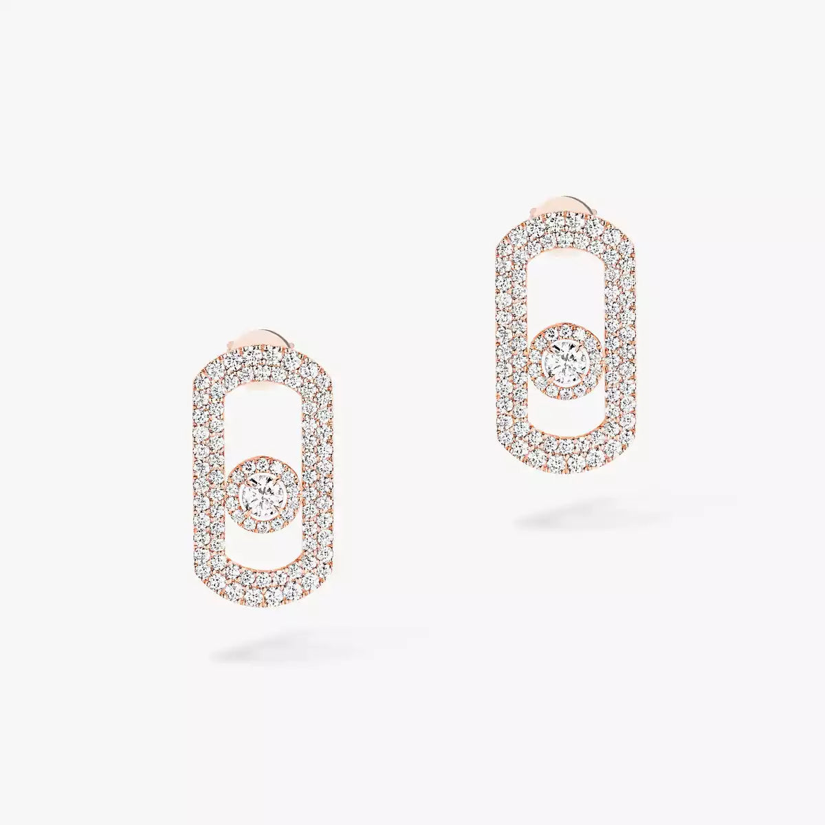 [Panda Jewelry]So Move Pave_-Set Diamond Earrings in Silver