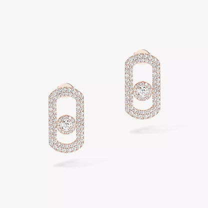 [Panda Jewelry]So Move Pave_-Set Diamond Earrings in Silver