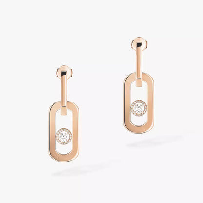[Panda Jewelry]So Move XL Diamond Pendant Earrings