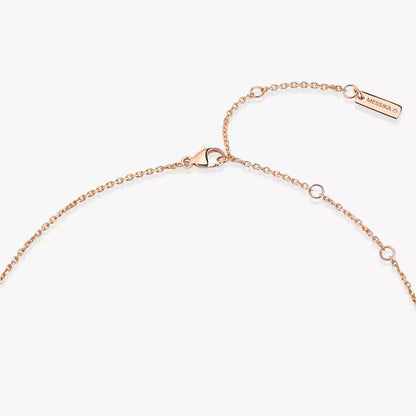 [Panda Jewelry]Lucky Eye Diamond Necklace in Rose Gold and Turquoise