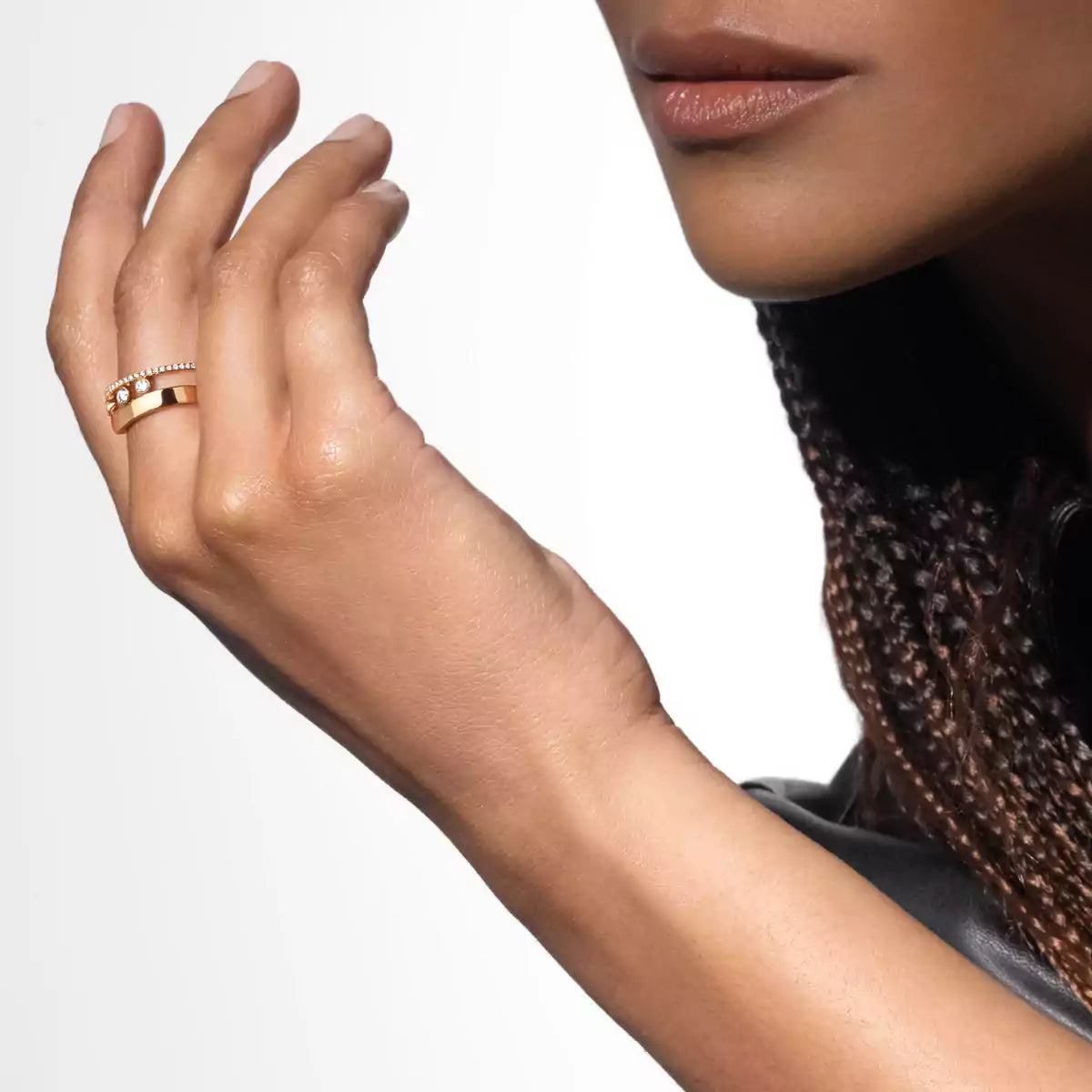 [Panda Jewelry]Move Romane Diamond Ring
