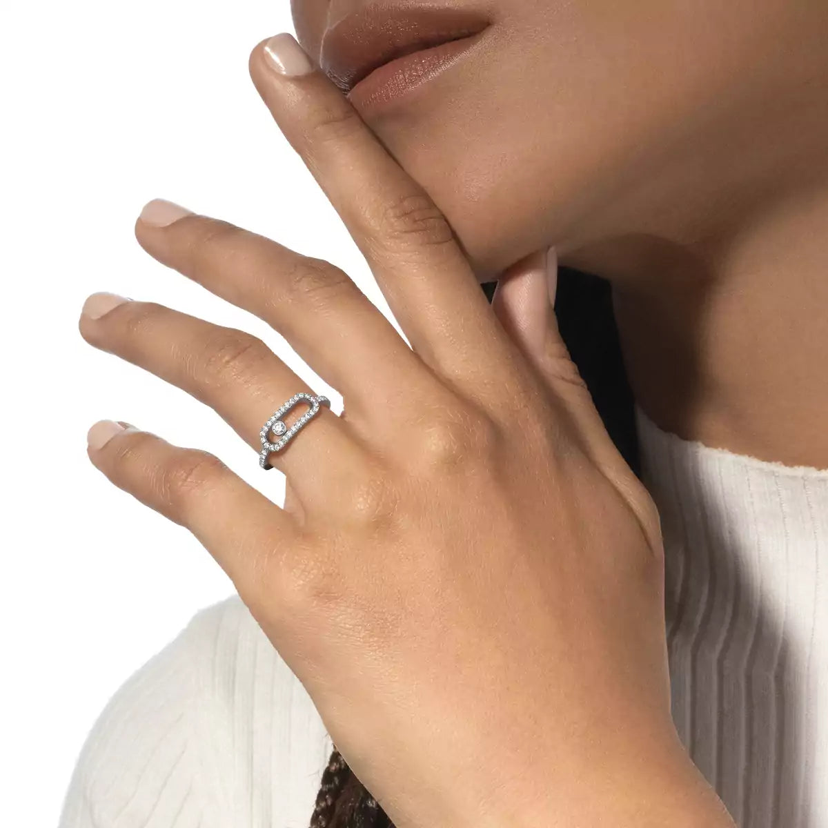 [Panda Jewelry]Move Uno Diamond Ring in Gold