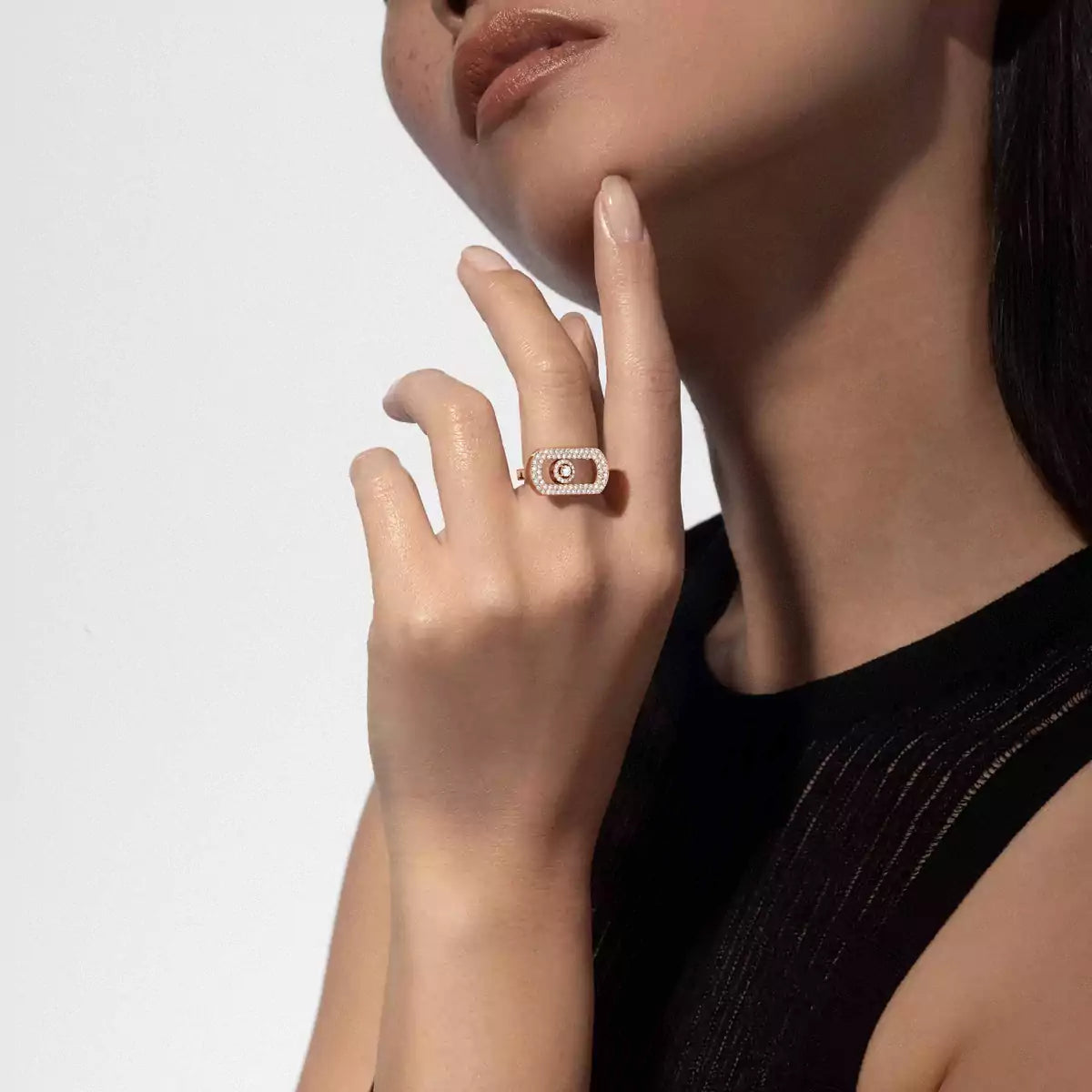 [Panda Jewelry]So Move Pave_-Set Diamond Ring