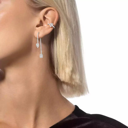 [Panda Jewelry]Diamond Drop Earrings My Twin