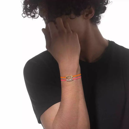 [Panda Jewelry]Messika Care(s) pink cord pav茅 bracelet