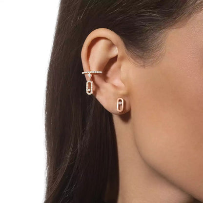 [Panda Jewelry]Move Uno Diamond Stud Earrings