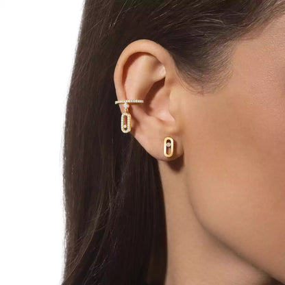 [Panda Jewelry]Move Uno Diamond Stud Earrings
