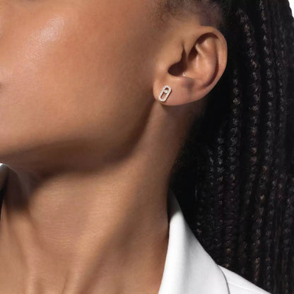 [Panda Jewelry]Move Uno Diamond Earrings