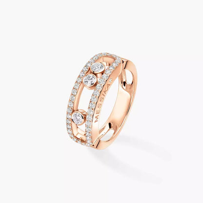 [Panda Jewelry] Move Gold Diamond Pave_ Ring