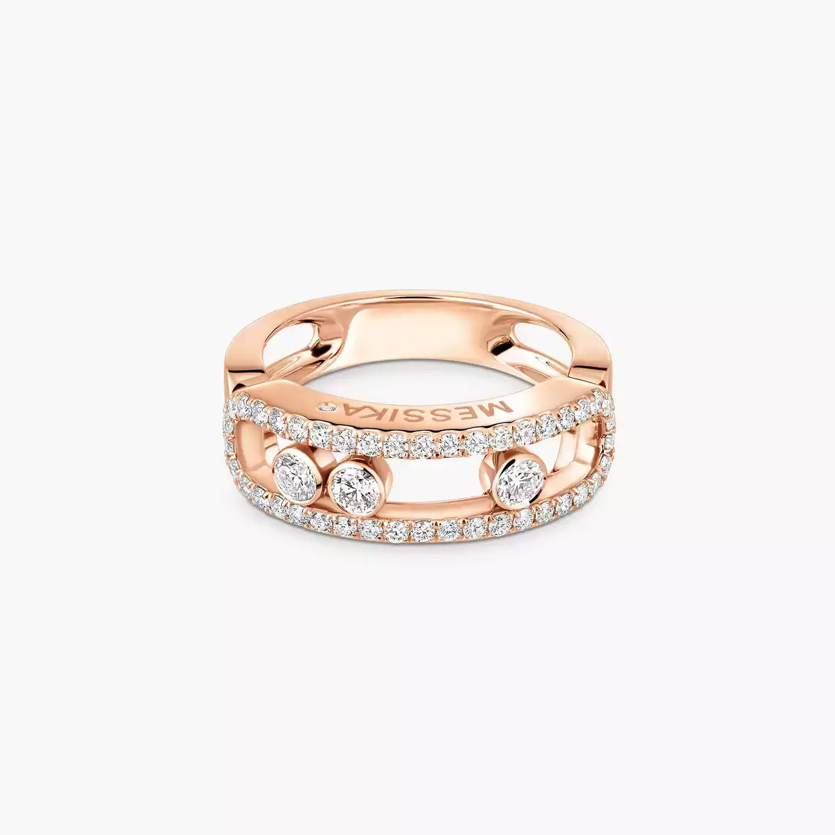 [Panda Jewelry] Move Gold Diamond Pave_ Ring