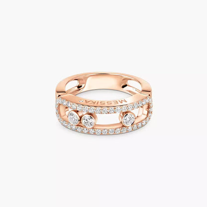 [Panda Jewelry] Move Gold Diamond Pave_ Ring