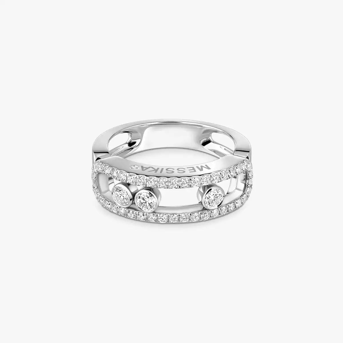 [Panda Jewelry] Move Gold Diamond Pave_ Ring