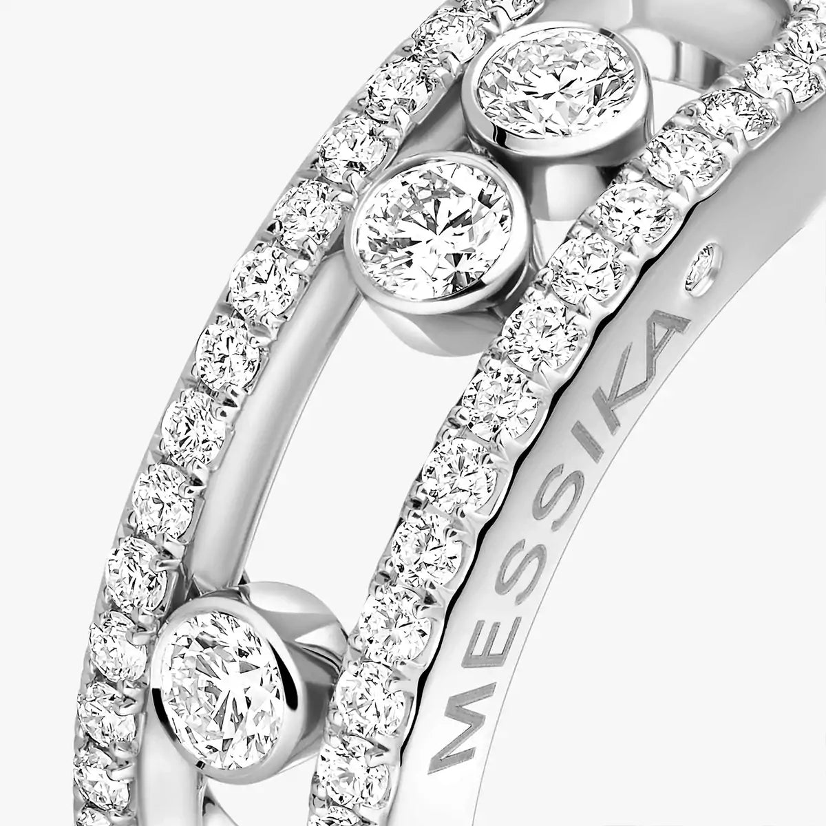 [Panda Jewelry] Move Gold Diamond Pave_ Ring