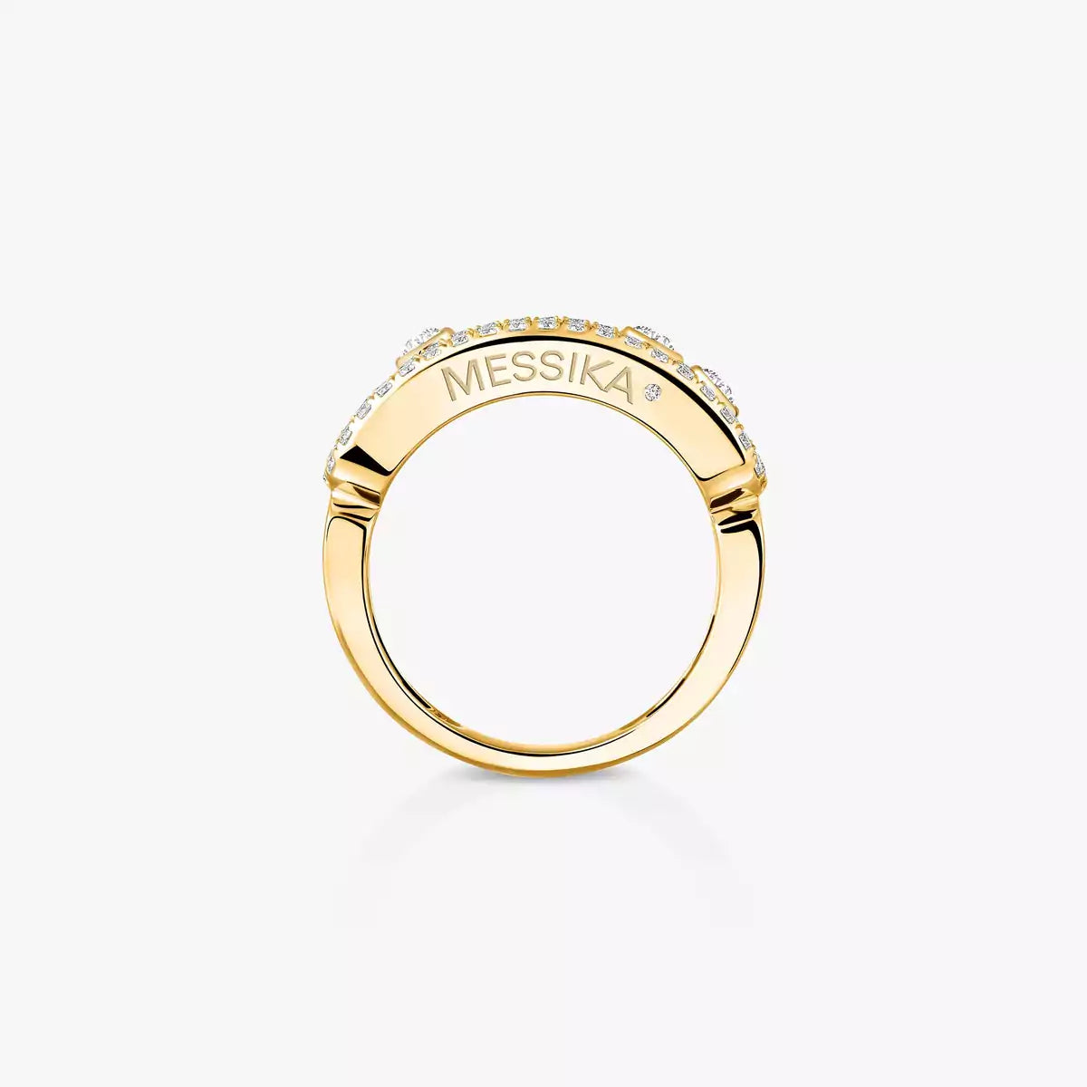 [Panda Jewelry] Move Gold Diamond Pave_ Ring