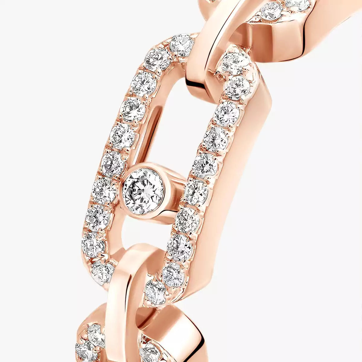 [Panda Jewelry]Move Link Pave_-Set Diamond Ring in Gold
