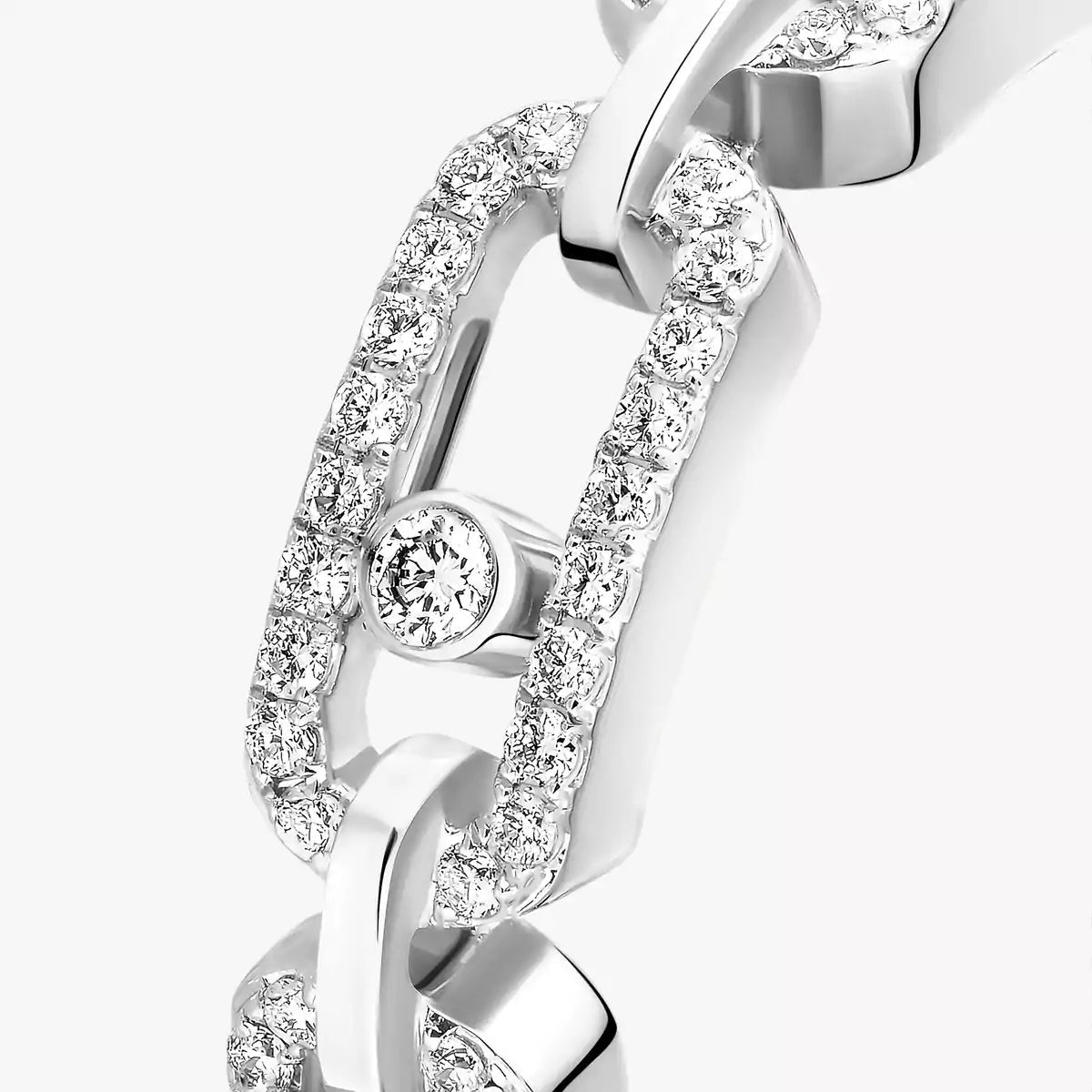 [Panda Jewelry]Move Link Pave_-Set Diamond Ring in Gold