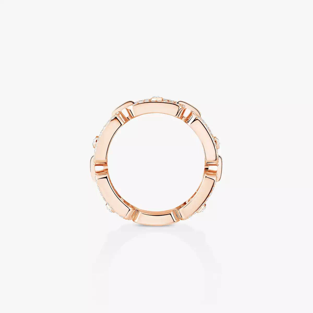 [Panda Jewelry]Move Link Pave_-Set Diamond Ring in Gold