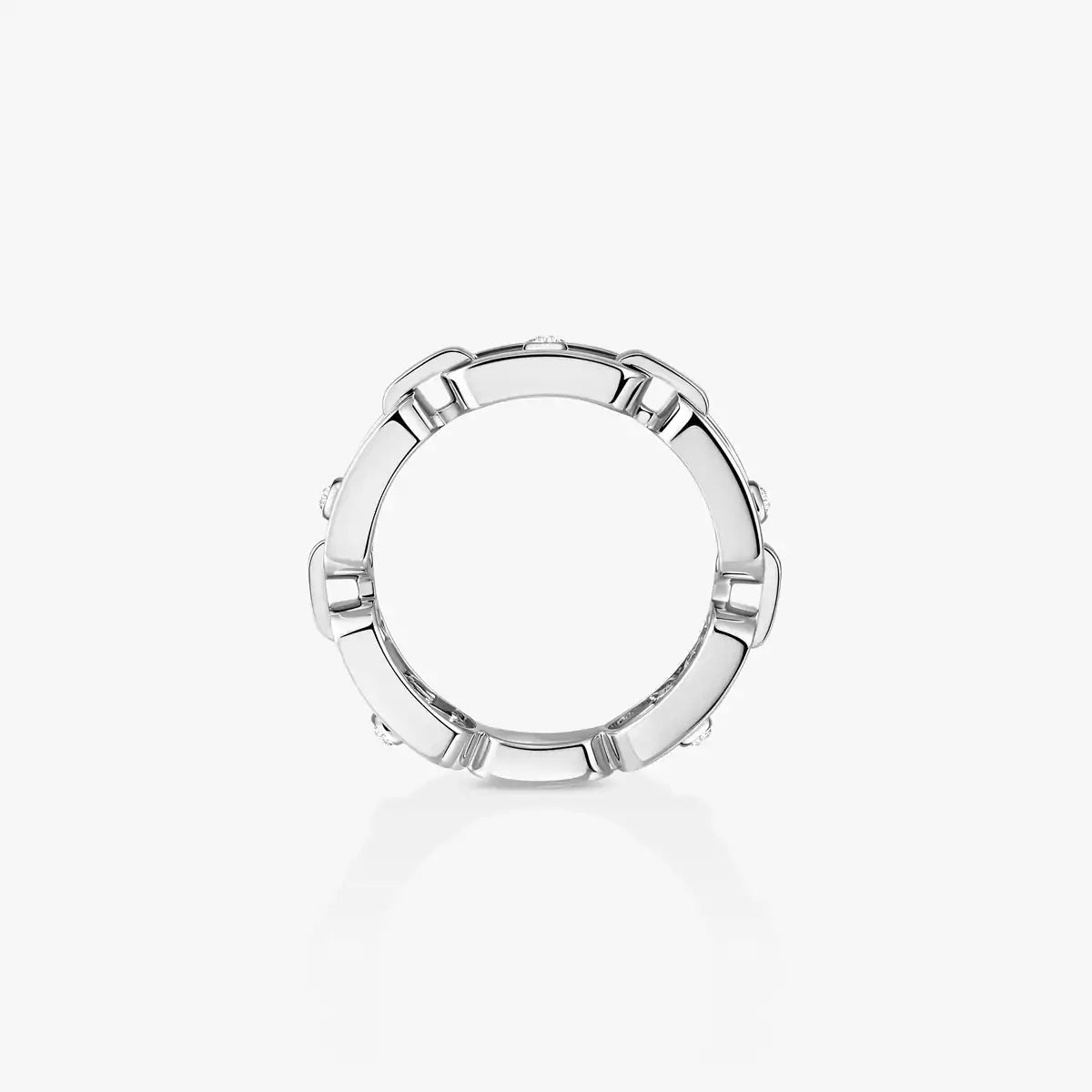 [Panda Jewelry]Move Link Pave_-Set Diamond Ring in Gold