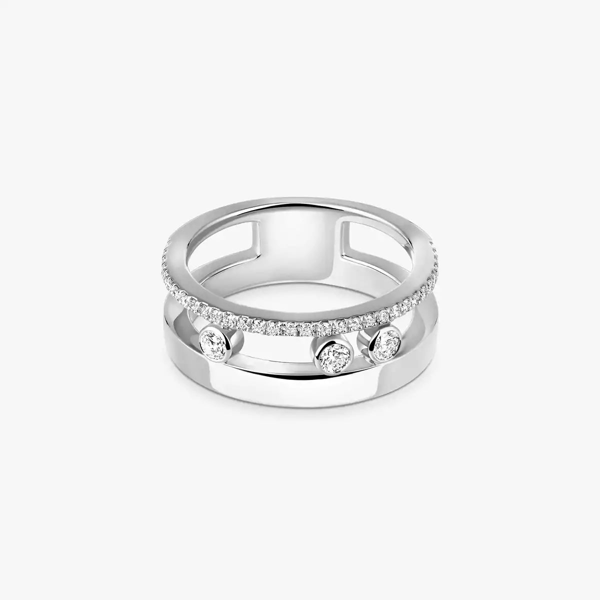 [Panda Jewelry]Move Romane Diamond Ring