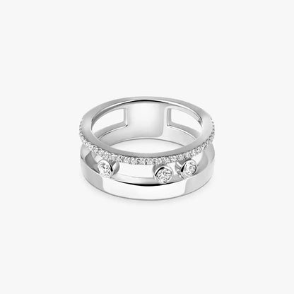 [Panda Jewelry]Move Romane Diamond Ring