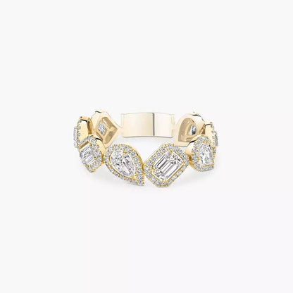 [Panda Jewelry]Diamond Wedding Ring My Twin
