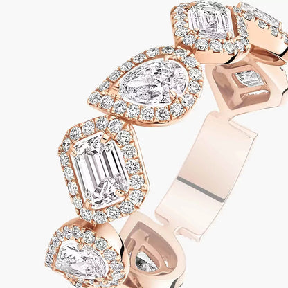[Panda Jewelry]Diamond Wedding Ring My Twin