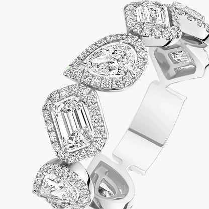 [Panda Jewelry]Diamond Wedding Ring My Twin