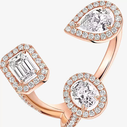 [[Panda Jewelry] Diamond Ring 0,25ct My Twin Trilogy