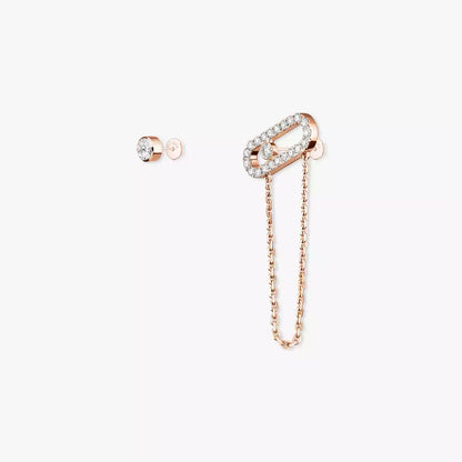 [Panda Jewelry]Move Uno Diamond Earrings