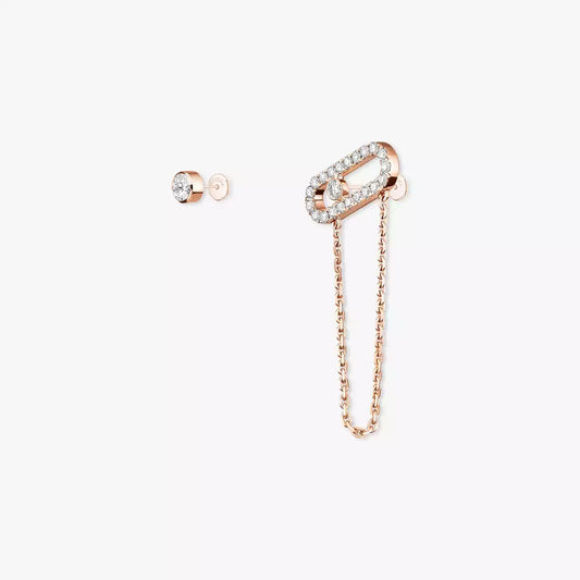 [Panda Jewelry]Move Uno Diamond Earrings