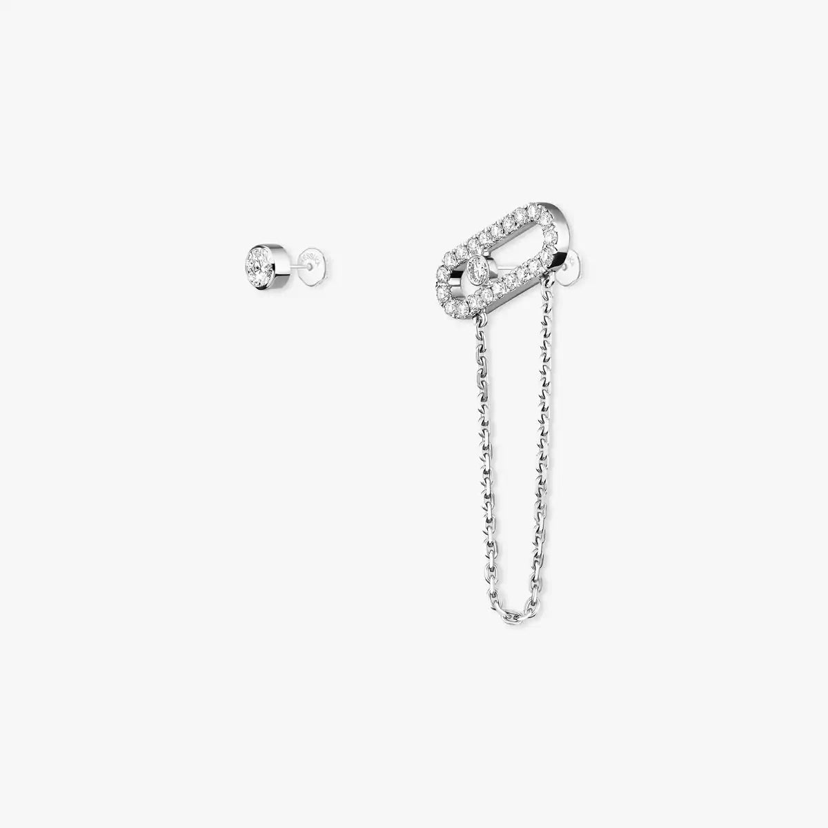 [Panda Jewelry]Move Uno Diamond Earrings