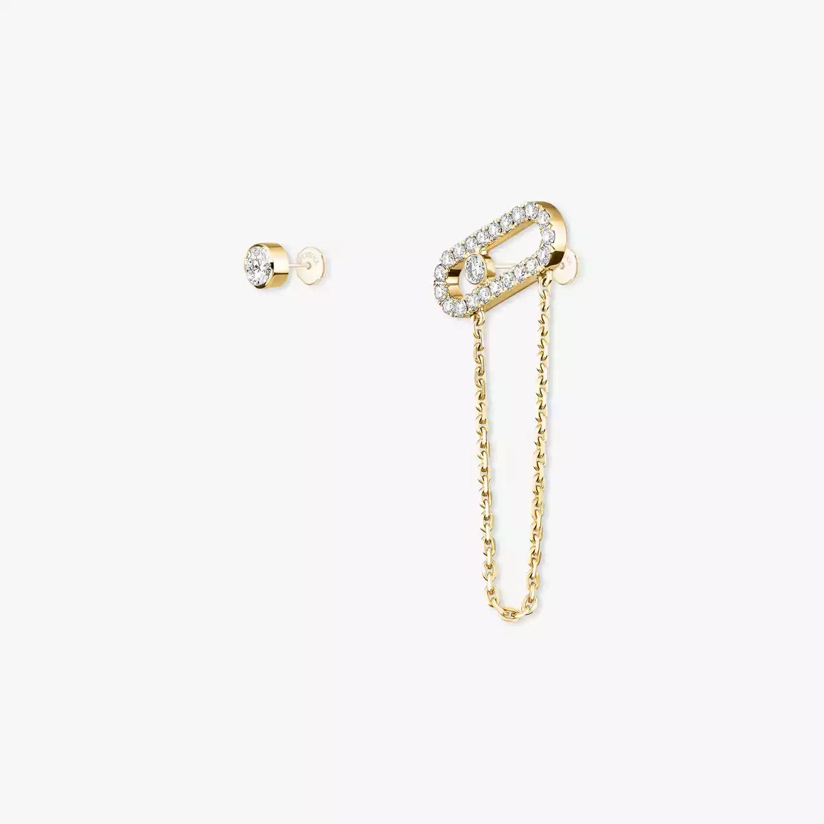 [Panda Jewelry]Move Uno Diamond Earrings