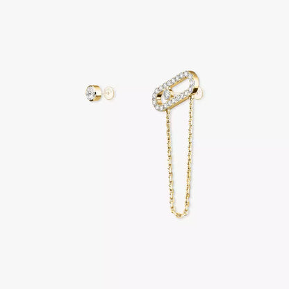 [Panda Jewelry]Move Uno Diamond Earrings